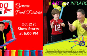 Geneva Park District Celebrates Red Ribbon Week with Dale Obrochta’s Art of Inflation Balloon Show