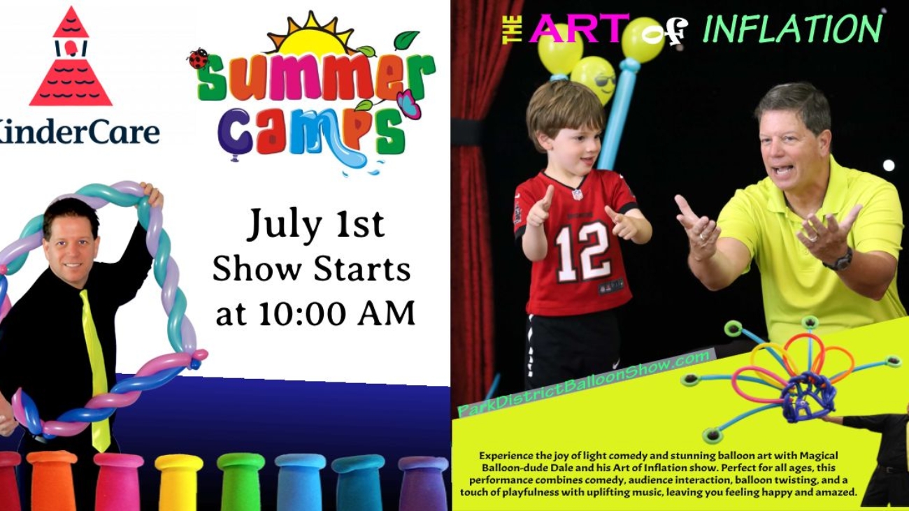 Plainfield KinderCare Balloon Show Banner for Summer Camp